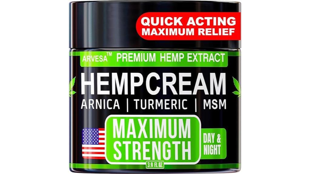 hemp cream effectiveness evaluated