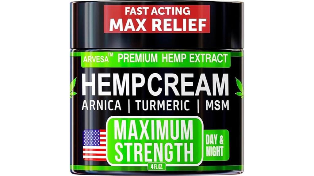 hemp cream provides relief