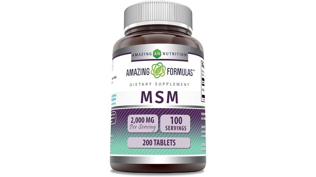 msm supplement effectiveness evaluation