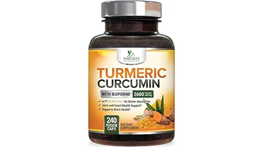 turmeric curcumin supplement evaluation